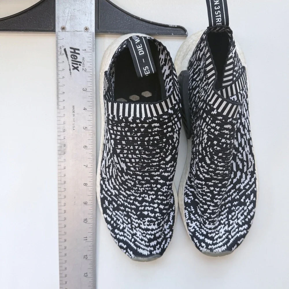 Adidas NMD CS2 PK City Sock Black White Glitch Men 9 BY3012 Boost Sneakers